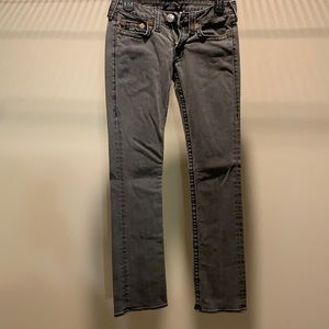 Faded Black True Religion Jeans